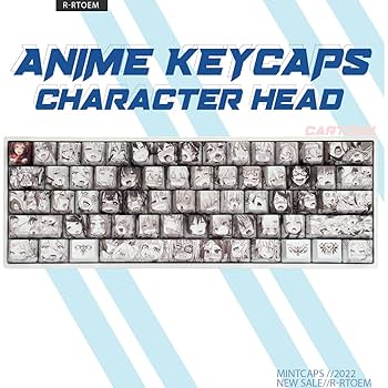 【色: ブラックOEMプロファイル。】アニメ キーキャップ 108 PBT染料 Amazon | 日本アニメキーキャップ 108 PBT 昇華型OEM